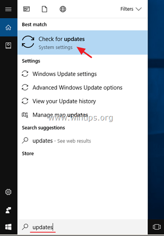 buscar actualizaciones de windows 10