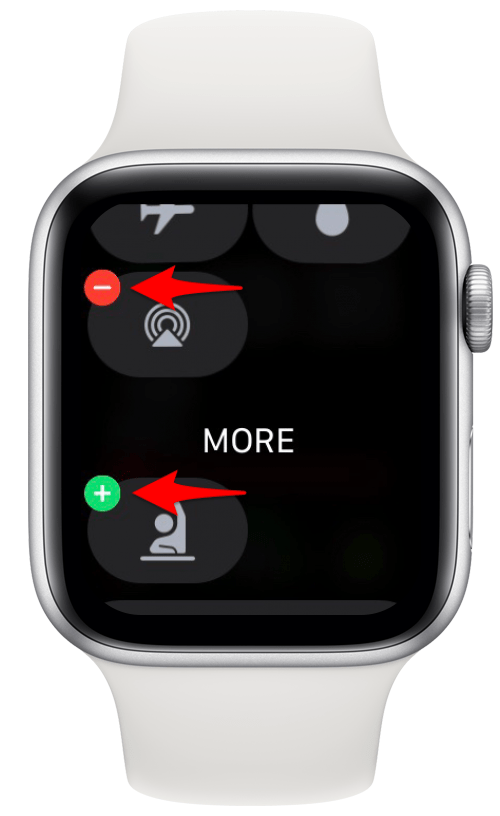Dodirnite crvenu ikonu minusa da uklonite gumbe. Dodirnite zelenu ikonu plus da biste dodali gumbe.