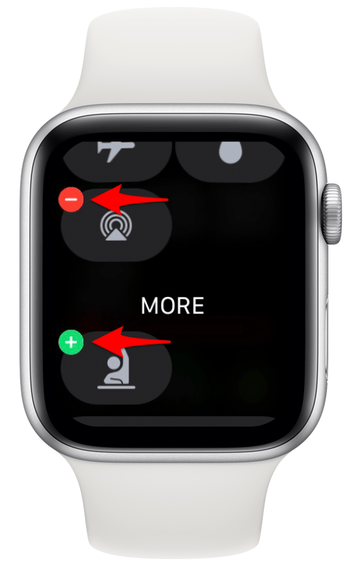 Додирните црвену икону минуса да бисте уклонили дугмад. Додирните зелену икону плус да бисте додали дугмад.