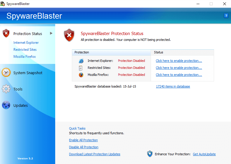 SpywareBlaster - Die besten Tools zum Entfernen von Spyware