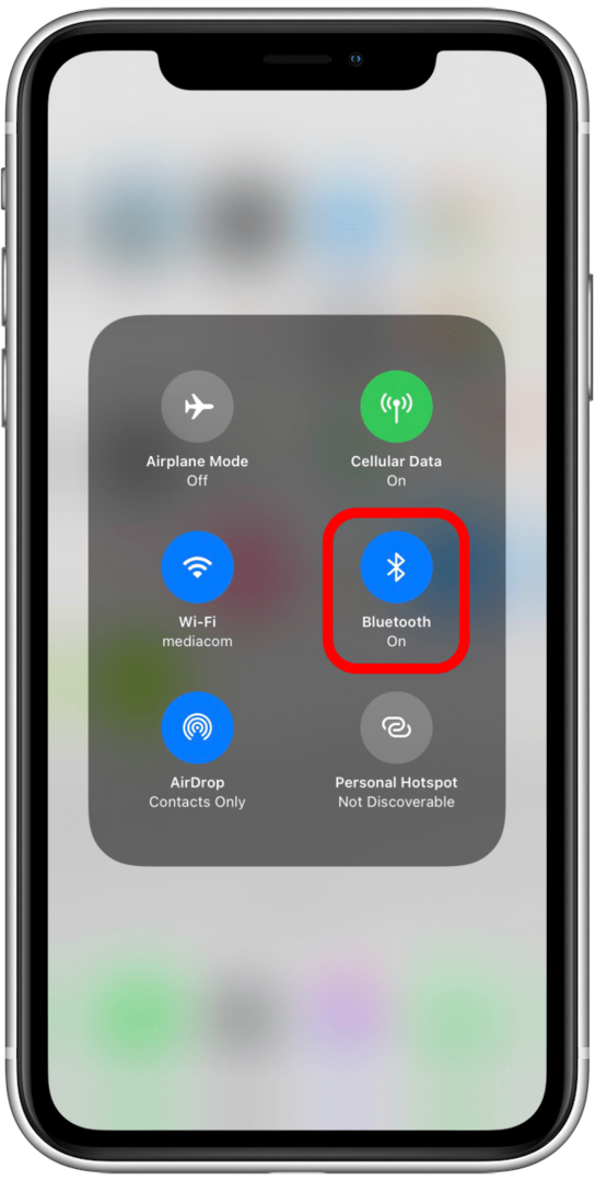 Verifique la conexión Bluetooth en el iPhone