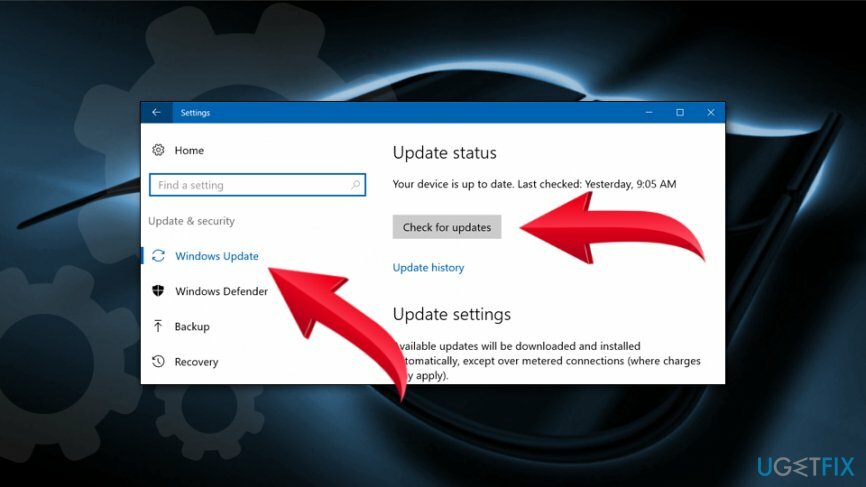 Instalați actualizările Windows 10