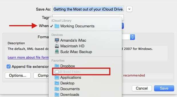 εγκατάσταση icloud drive