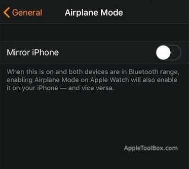 Disattiva il mirroring su Apple Watch