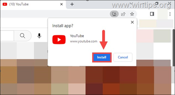 YouTube'i rakenduse installimine Chrome'i