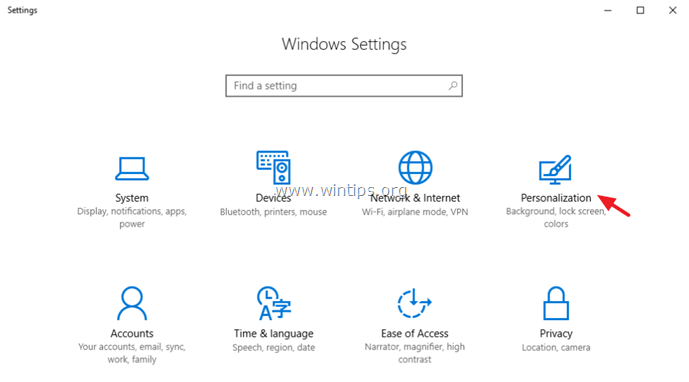 Ikona zmeškaných nastavení Windows 10