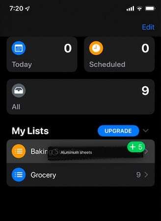 Como mover lembretes de uma lista para outra no iPhone ou iPad