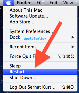 Restartujte svůj Mac