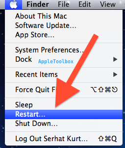 Redémarrez votre Mac