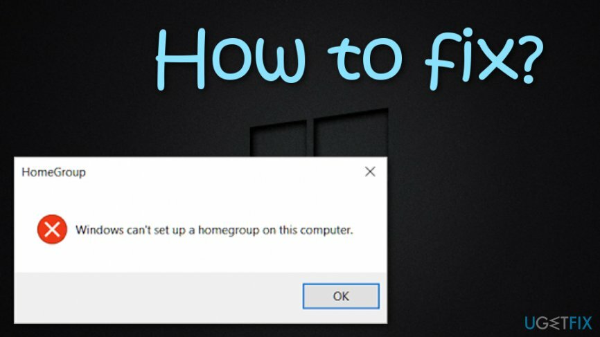 " Windows가 이 컴퓨터에서 홈 그룹을 설정할 수 없습니다" 수정
