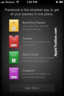 Passbook emtry app store