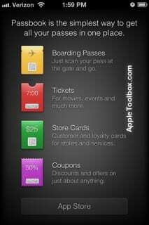 Passbook emtry App Store