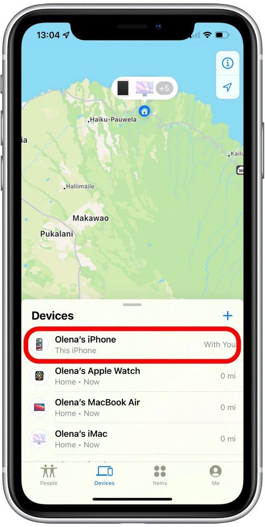 Klepněte na svůj iPhone.