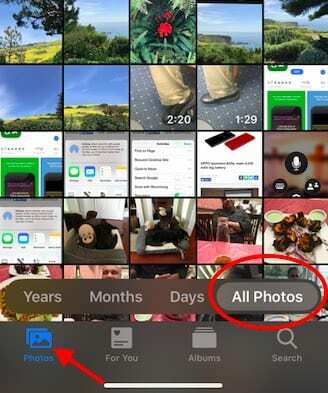 Onde estão o rolo da câmera e todas as fotos no iOS 13