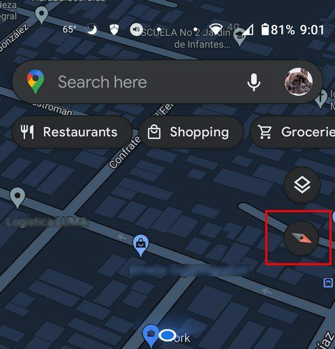 Kompasas Google Maps