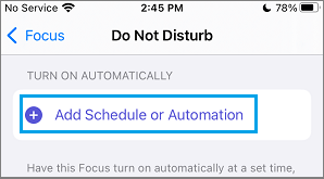 Zeitplan oder Automatisierung hinzufügen