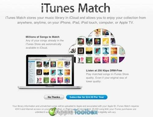 iTunes Match 구독