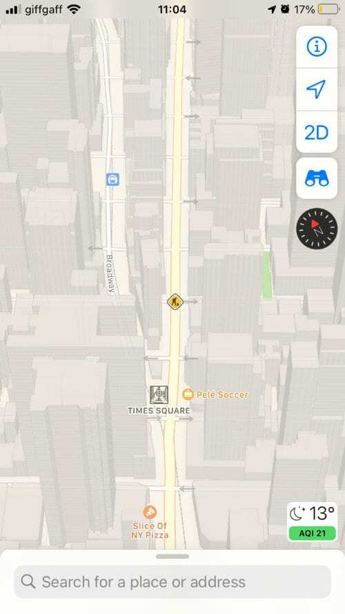 3D-карта в Apple Maps