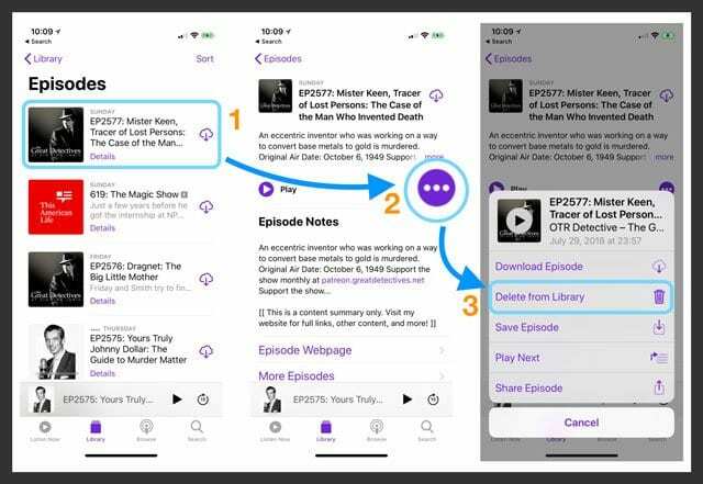 Podcast-sovelluksen mukauttaminen ja käyttö iOS 11:ssä