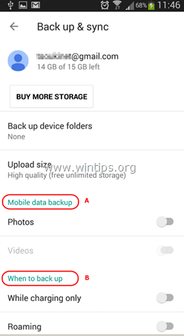 google-photos-sync-settings