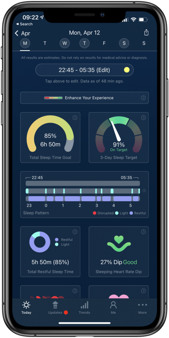 leep Watch fra Bodymatter for søvnsporing.