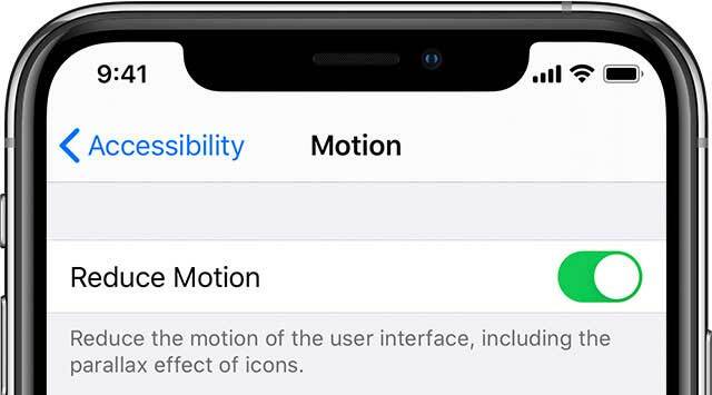 يعمل iOS 13 على تقليل إعدادات الحركة