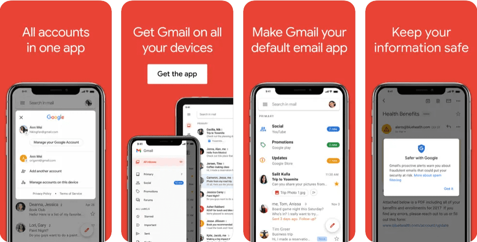 bedste e-mail-app til iPhone Gmail