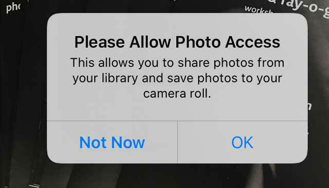 povoliť aplikácii prístup k fotografiám na zariadeniach iPhone a iPad