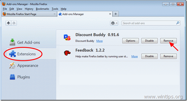 ukloniti popust buddy - firefox