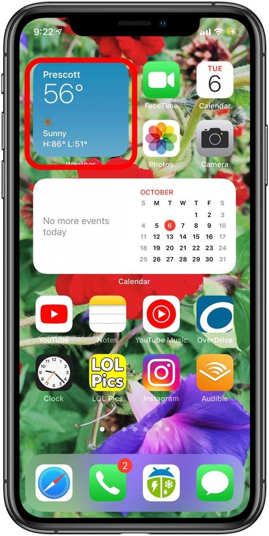 időjárás widget