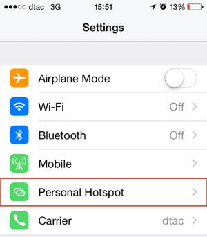Personlig hotspot