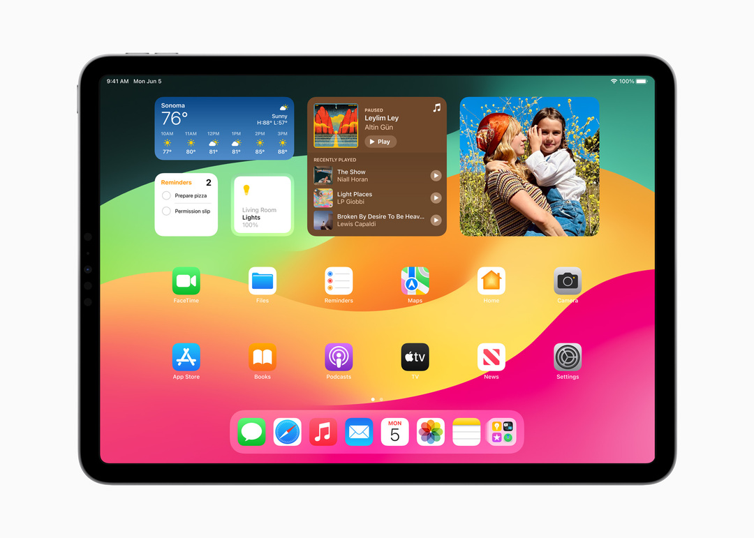 ווידג'טים של iPadOS 17