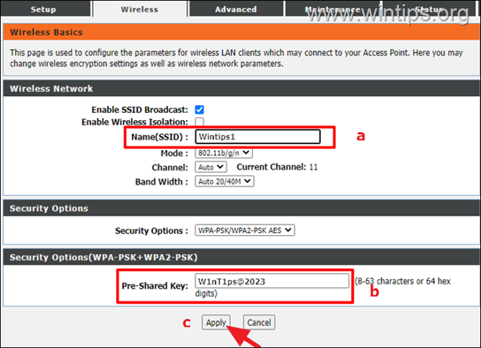 Come modificare il nome Wi-Fi (SSID) e la password.