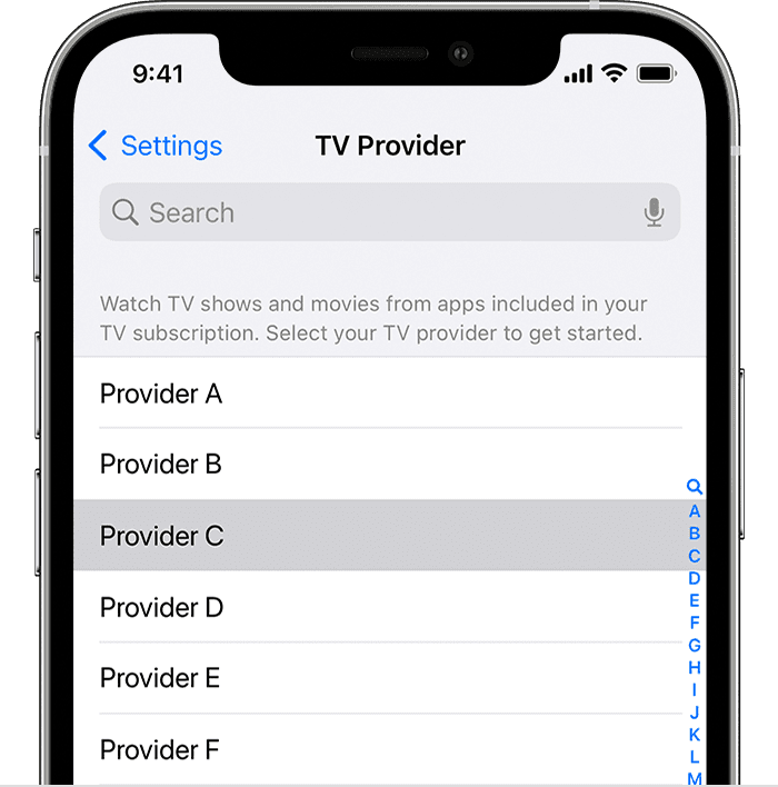 Ako pripojiť poskytovateľa TV k nastaveniam iPhone a iPad