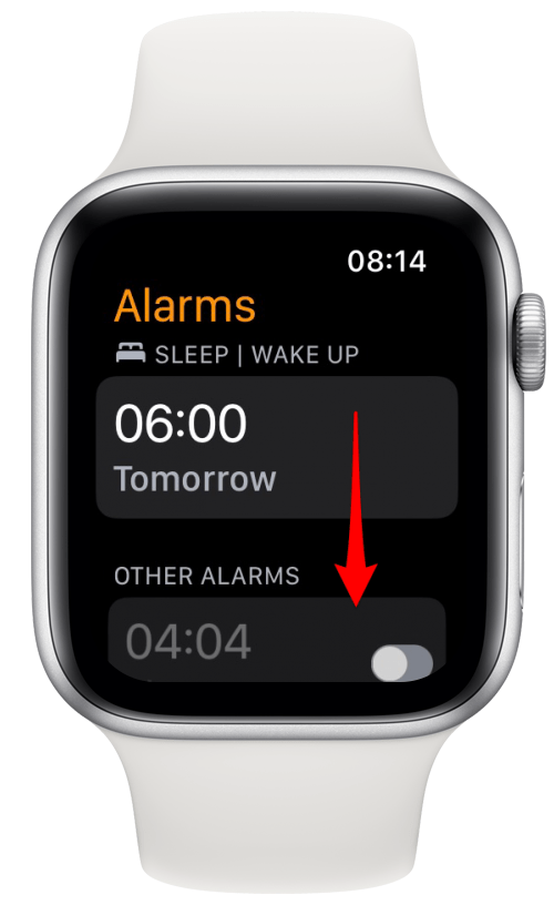 Aici veți vedea alarmele setate anterior. Pentru a crea unul nou, derulați în partea de jos.