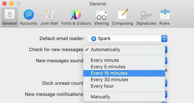 Reduzieren Sie die E-Mail-Häufigkeit in den E-Mail-Einstellungen