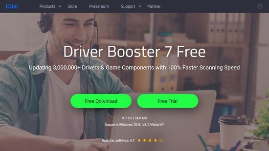 Driver Booster Free محدث برنامج التشغيل لنظام التشغيل Windows