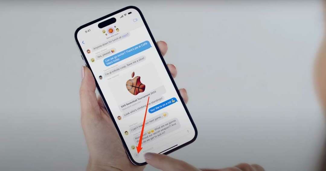 el ícono más en los mensajes en ios 17