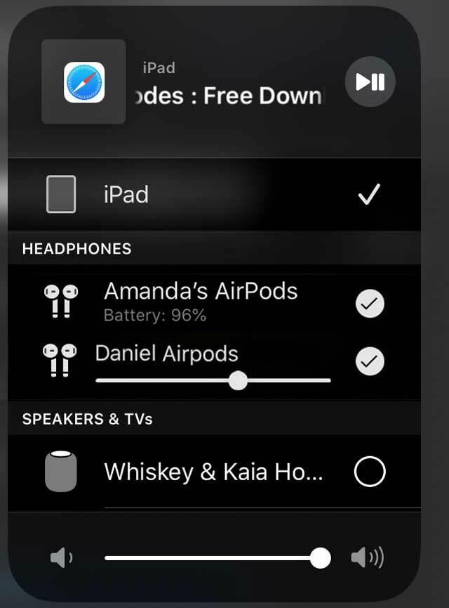 partagez l'audio de votre iPhone avec 2 ensembles d'AirPods de PowerBeats Pro