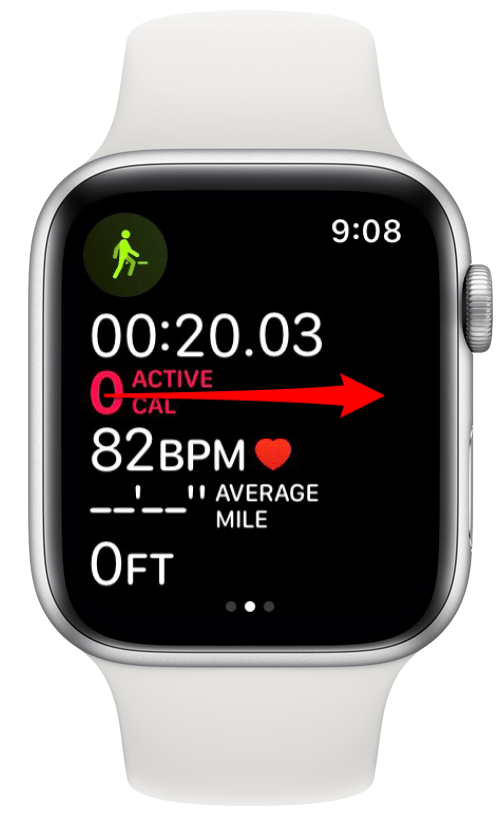 Kráčajte aspoň 20 minút a potom potiahnite prstom doprava.