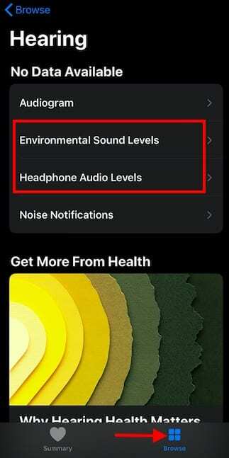 Monitorovanie úrovní hluku cez aplikáciu Health na iPhone