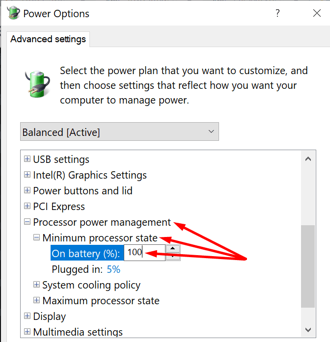 estado mínimo do processador gerenciamento de energia da CPU