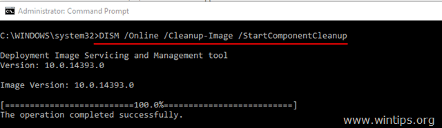 DISM Online Cleanup-Image StartComponentCleanup