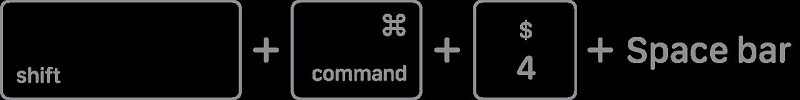 Pritisnite in držite tipko »Shift«, »Command«, »4« in »Preslednico«.