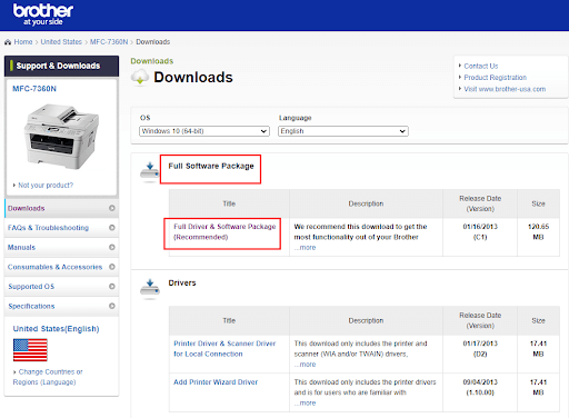 Pachetul complet de drivere și software