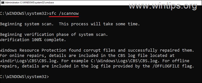 Scan og reparer Windows-systemfiler