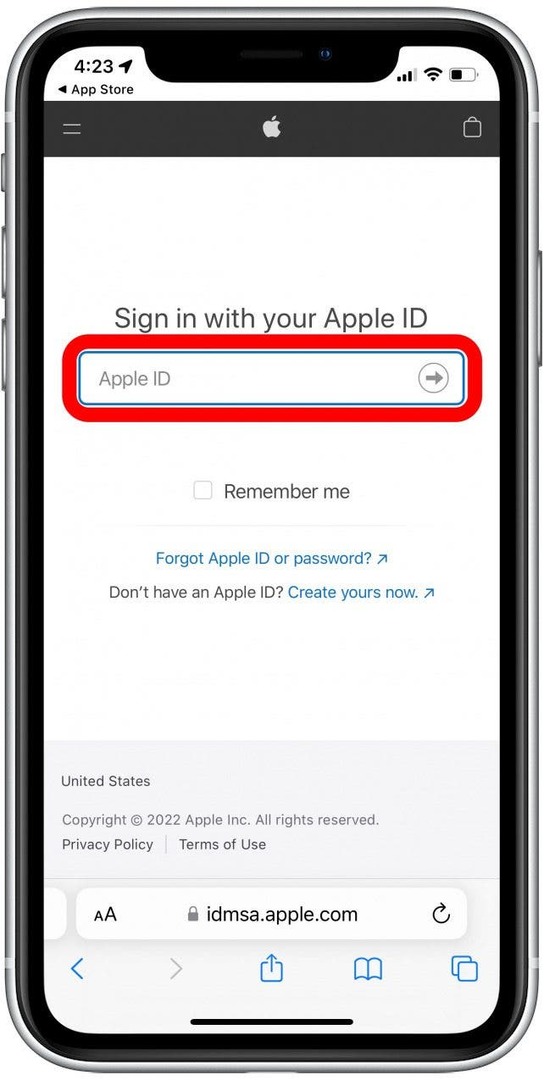 rapporter et problem med apple-id