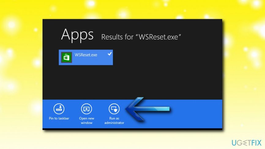 Errore di Windows Store usa wsreset