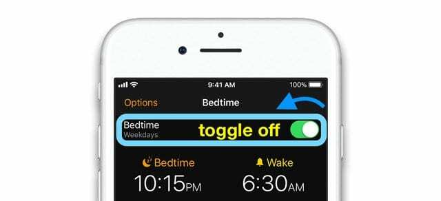 Schlafenszeit in der Uhr-App deaktivieren