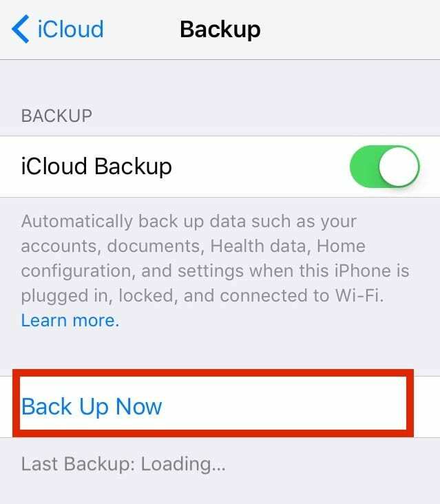 iCloud Backup Now Установка iOS 10